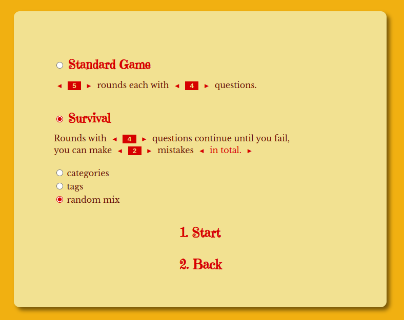 Game customisation Game customization
